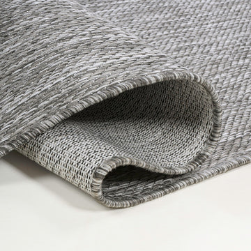 Miles Modern Minimalist Radius Corner Solid Indoor/Outdoor Area Rug